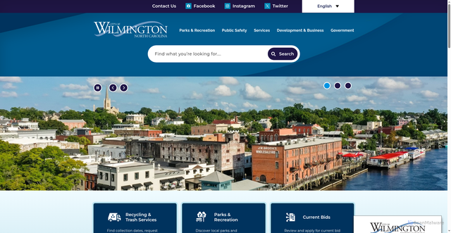 Security scan screenshot of https://www.wilmingtonnc.gov/