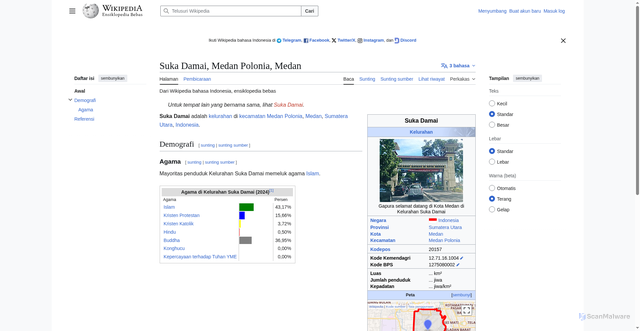Security scan screenshot of https://wikipediaaset.com