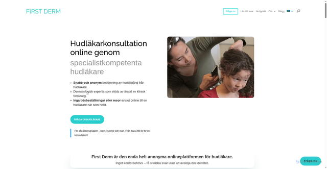 Security scan screenshot of https://firstderm.se