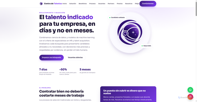 Security scan screenshot of http://centro-de-talentos.pages.dev/