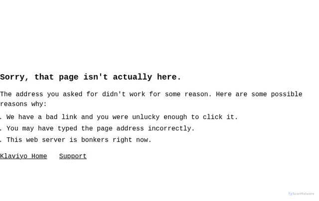 Security scan screenshot of https://ctrk.klclick3.com/l/01KBE1GB93R29AHEVD7XRZQQX3_0