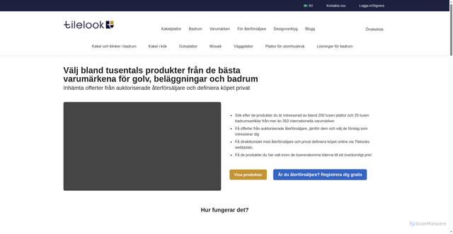 Security scan screenshot of https://tilelook.se