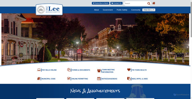 Security scan screenshot of https://www.lee.ma.us/