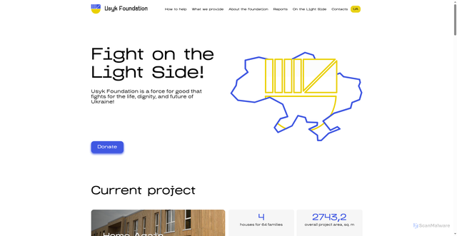 Security scan screenshot of https://usykfoundation.org/