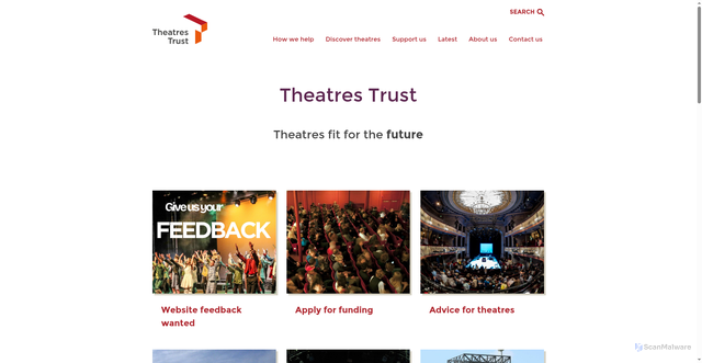 Security scan screenshot of https://www.theatrestrust.org.uk/