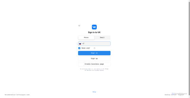 Security scan screenshot of https://m.vk.ru