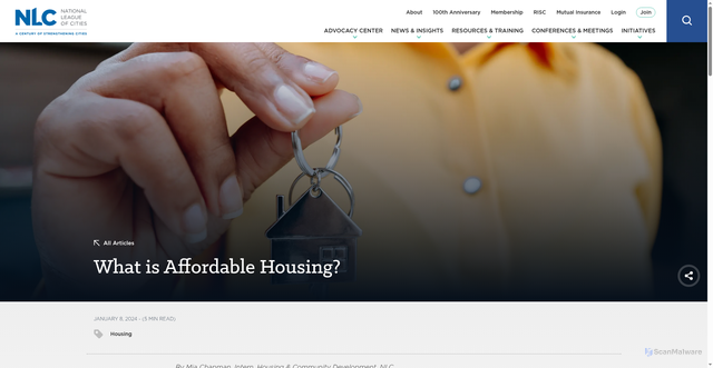 Security scan screenshot of https://www.nlc.org/article/2024/01/08/what-is-affordable-housing/