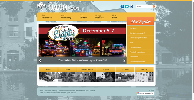 Security scan screenshot of https://www.tualatinoregon.gov/
