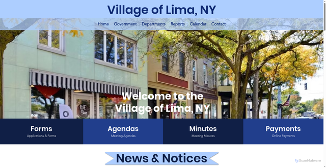 Security scan screenshot of https://www.villageoflimany.gov/