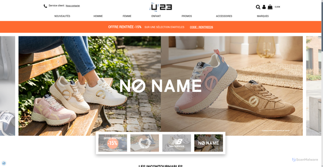 Security scan screenshot of https://www.usine23.com