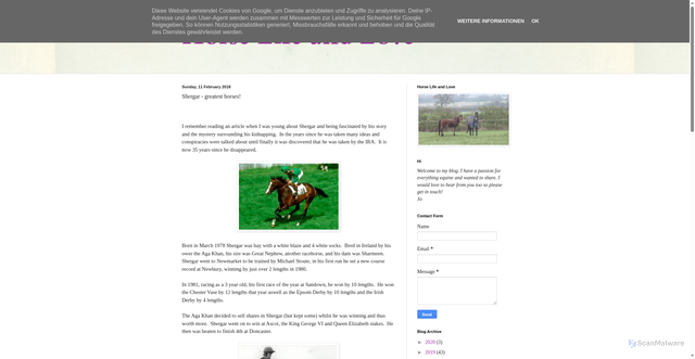 Security scan screenshot of https://horselifeandlove.blogspot.com/2018/02/shergar-greatest-horses.html
