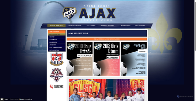 Security scan screenshot of https://www.ajaxstl.com/