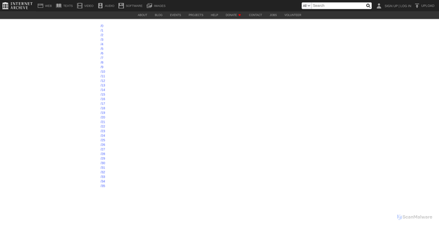 Security scan screenshot of apollo.archive.org