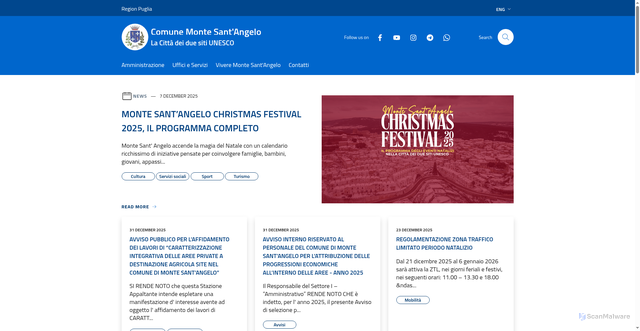 Security scan screenshot of https://www.montesantangelo.it/it
