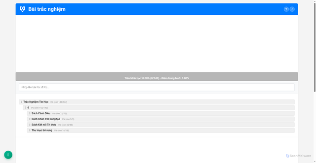 Security scan screenshot of https://tinhoc6.pages.dev/