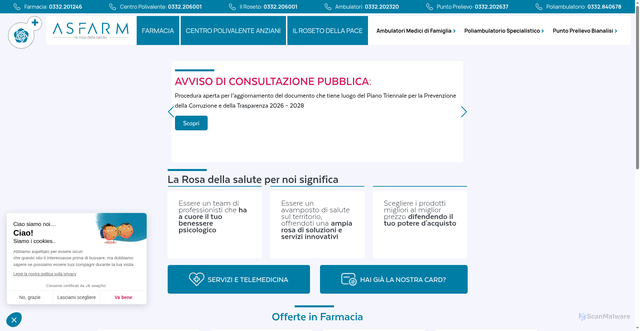 Security scan screenshot of https://www.asfarm.it/