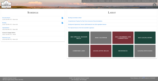 Security scan screenshot of https://sdlegislature.gov/