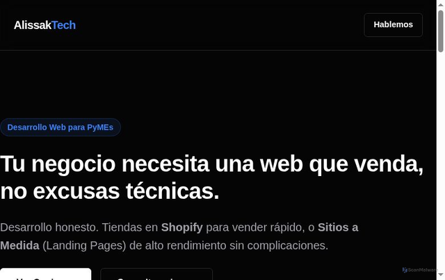 Security scan screenshot of https://alissaktech.pages.dev/