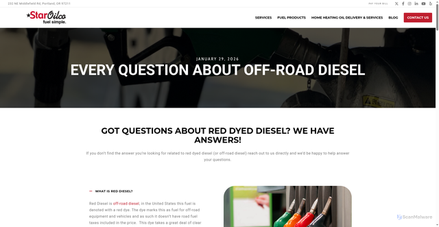 Security scan screenshot of https://staroilco.net/every-question-we-have-been-asked-about-off-road-diesel/