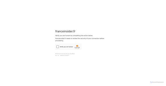 Security scan screenshot of https://franceinsider.fr