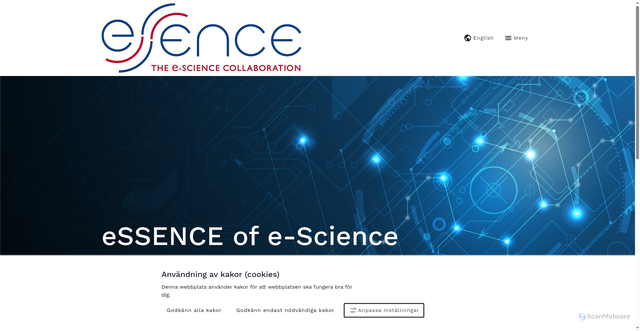 Security scan screenshot of https://essenceofescience.se