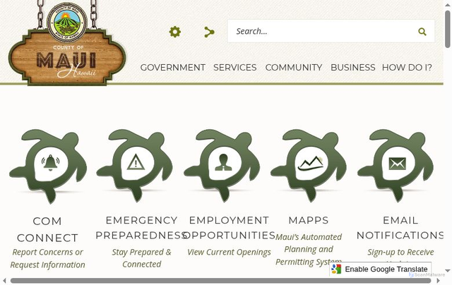 Security scan screenshot of https://www.mauicounty.gov/