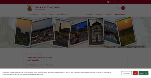 Security scan screenshot of https://comune.casalgrasso.cn.it/