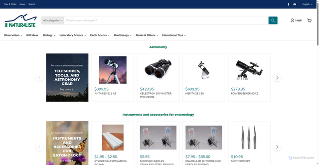 Security scan screenshot of https://lenaturaliste.shop/