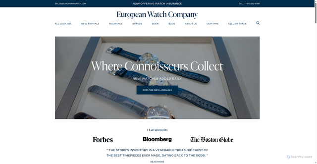 Security scan screenshot of https://www.europeanwatch.com/