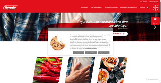 Security scan screenshot of https://www.rennie.se/