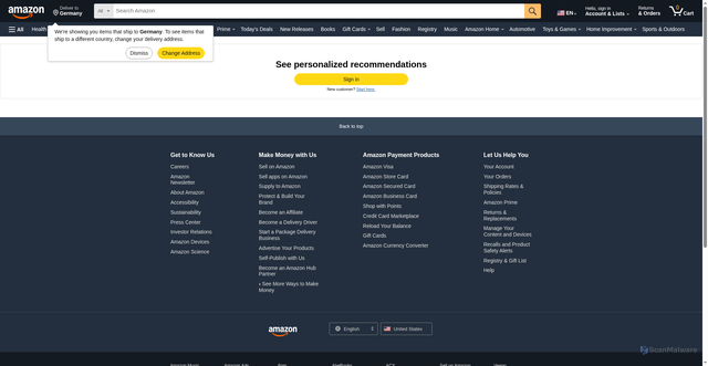 Security scan screenshot of https://sdffht3.pages.dev/gp/browse.html?node=16115931011&ref_=nav_cs_registry