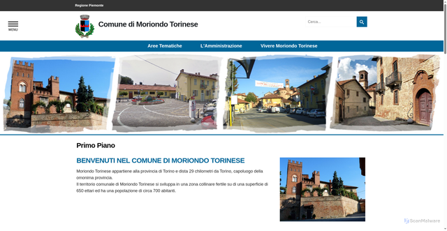 Security scan screenshot of https://www.comune.moriondo.to.it/
