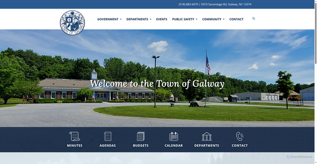 Security scan screenshot of https://townofgalwayny.gov/