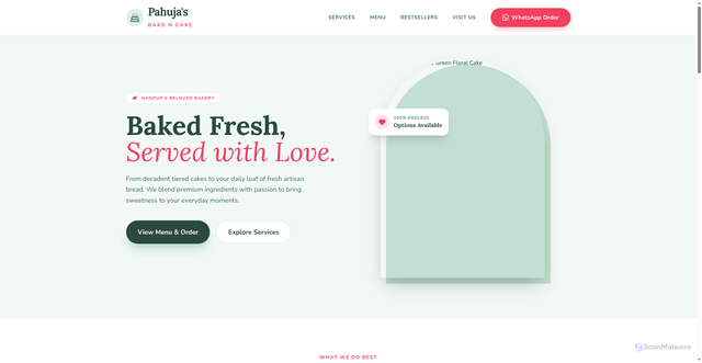 Security scan screenshot of https://pahuja-bakery-n8fsfzc2qz.edgeone.app/