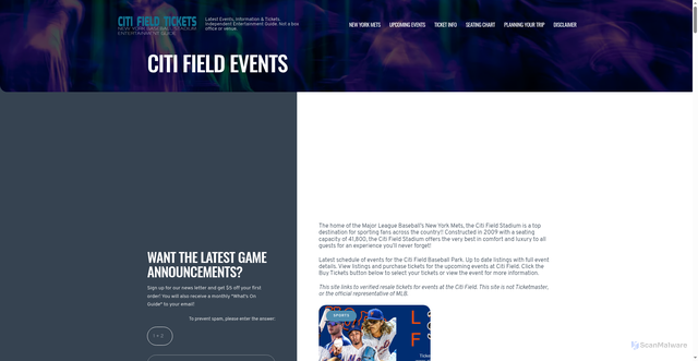 Security scan screenshot of https://www.citifieldstadium.com/events/