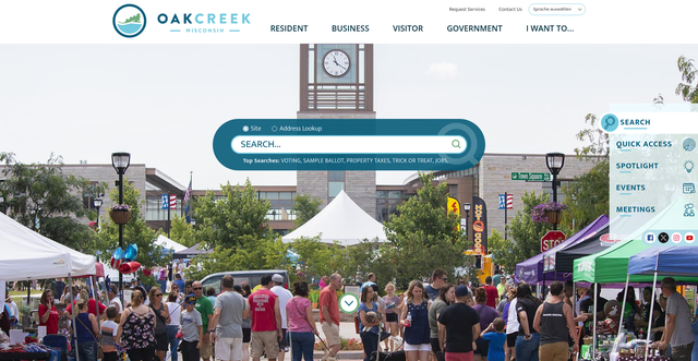 Security scan screenshot of https://www.oakcreekwi.gov/