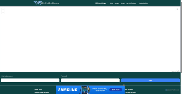 Security scan screenshot of https://outbreaks.globalincidentmap.com/