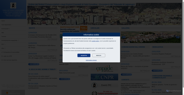 Security scan screenshot of https://www.sala-consilina.odcec.com