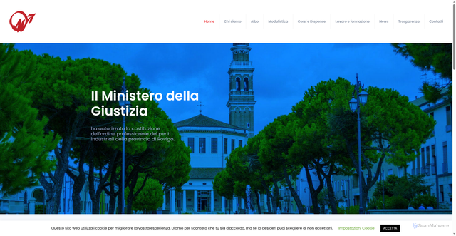 Security scan screenshot of https://www.peritirovigo.it/