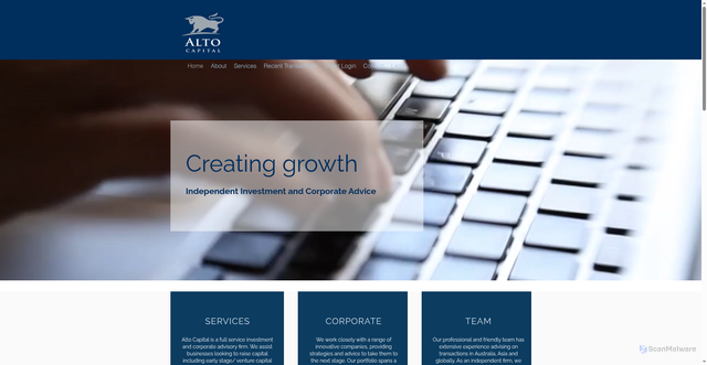 Security scan screenshot of https://www.altocapital.com.au/