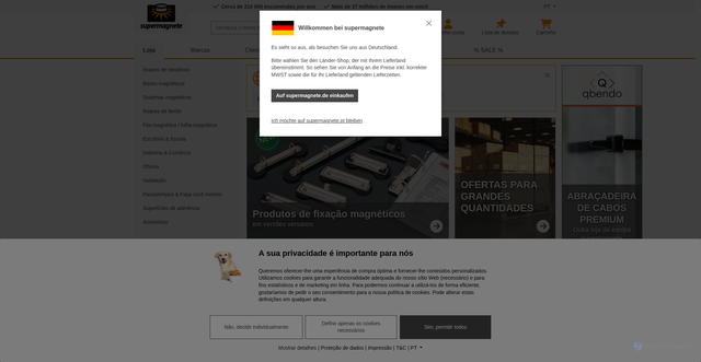Security scan screenshot of https://supermagnete.pt