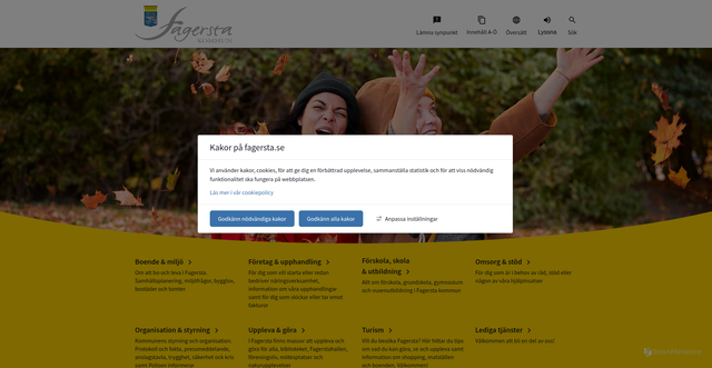 Security scan screenshot of https://fagersta.se/