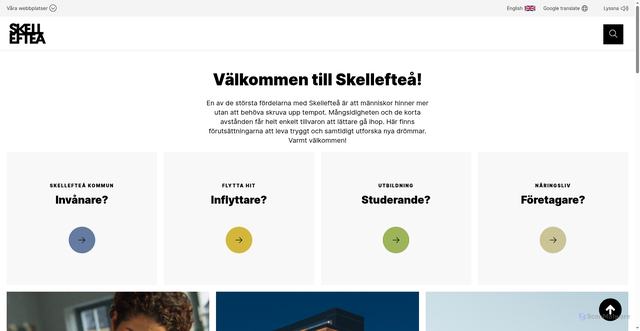 Security scan screenshot of https://skelleftea.se/