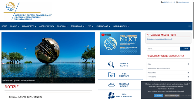 Security scan screenshot of https://www.odcpu.it/