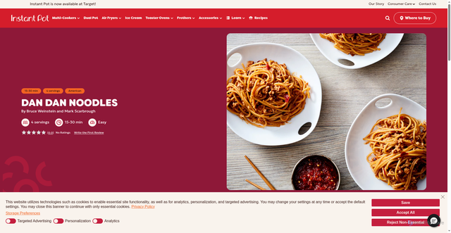 Security scan screenshot of https://instantpot.com/blogs/recipes/dan-dan-noodles