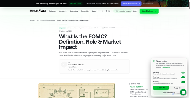 Security scan screenshot of https://fundedfast.com/learn/fundamentals/what-is-fomc