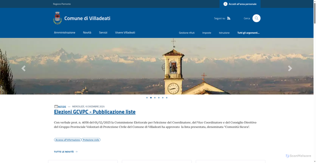 Security scan screenshot of https://www.comune.villadeati.al.it/