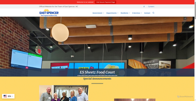 Security scan screenshot of https://eastspencer.gov/