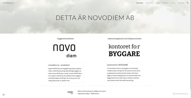 Security scan screenshot of https://novodiem.se