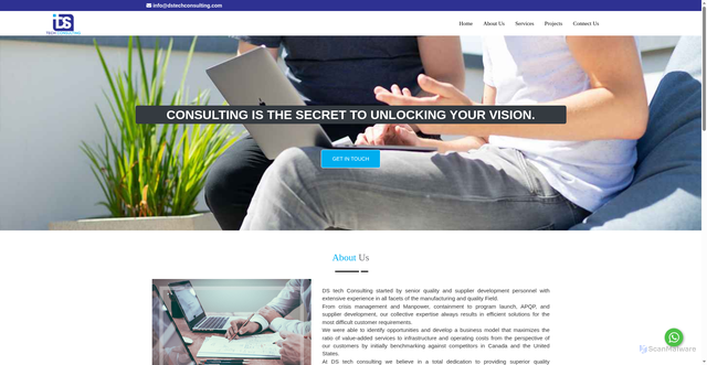 Security scan screenshot of https://dstechconsulting.com/